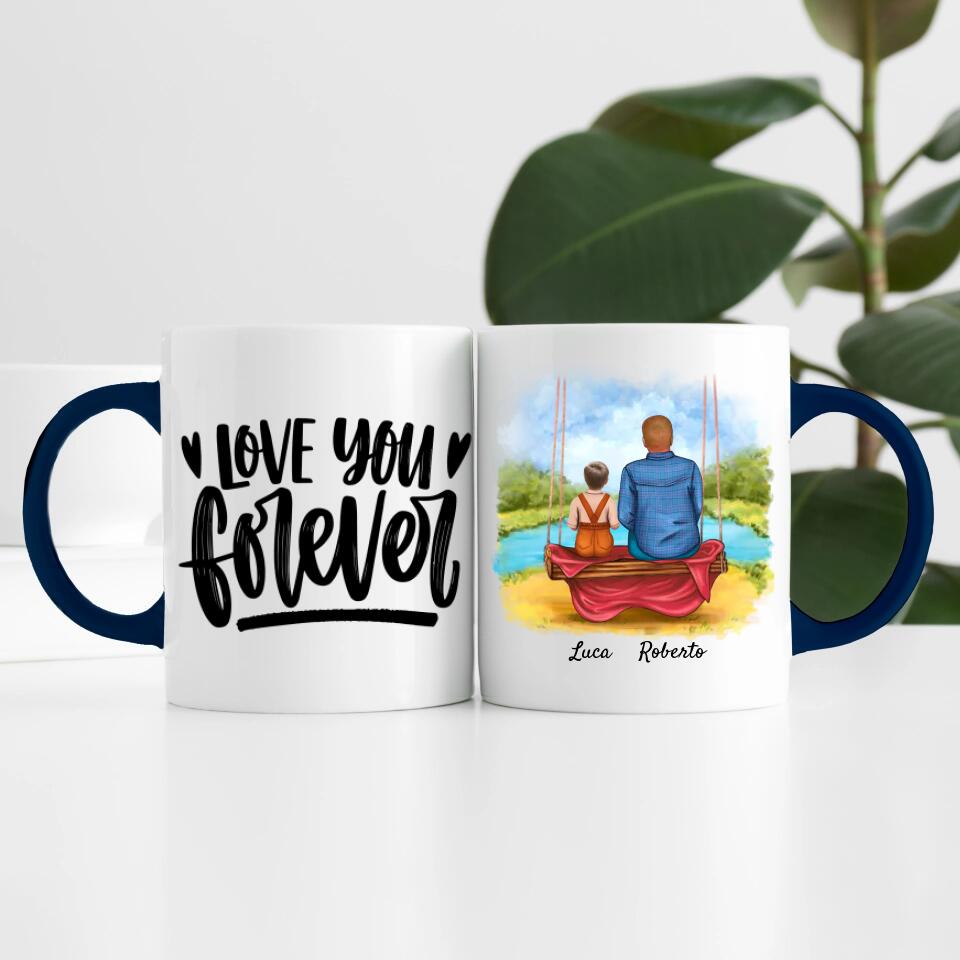 Opa mit Enkel | Personalisierte Tasse