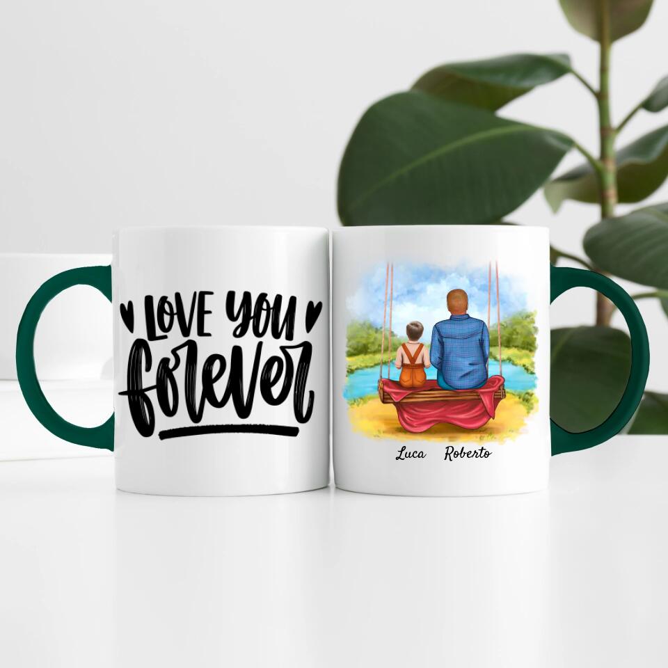 Opa mit Enkel | Personalisierte Tasse
