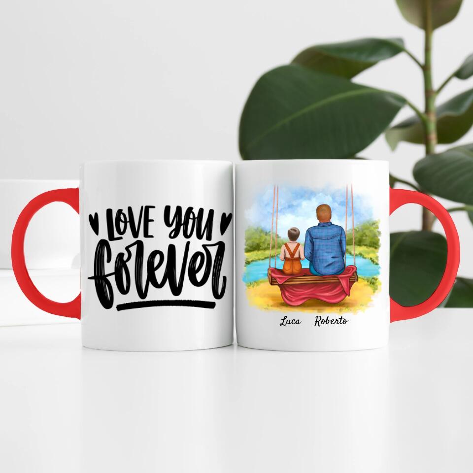 Opa mit Enkel | Personalisierte Tasse