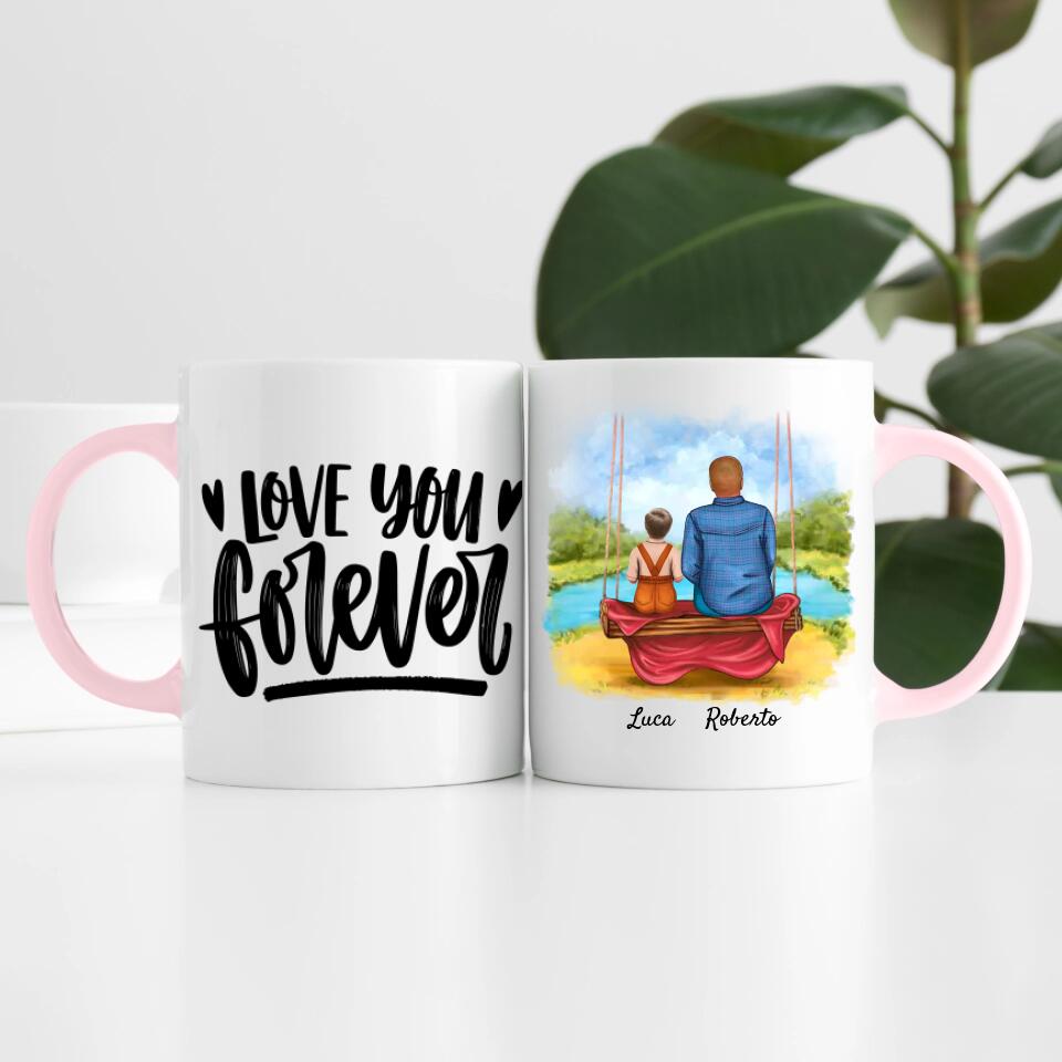 Opa mit Enkel | Personalisierte Tasse