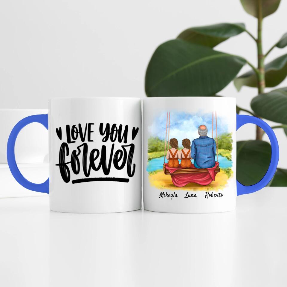 Opa mit Enkelinnen | Personalisierte Tasse