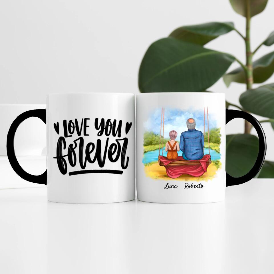 Opa mit Enkelin | Personalisierte Tasse