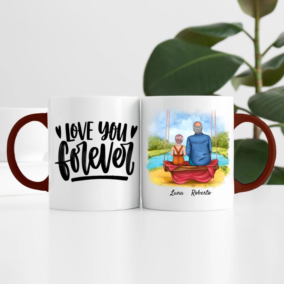 Opa mit Enkelin | Personalisierte Tasse