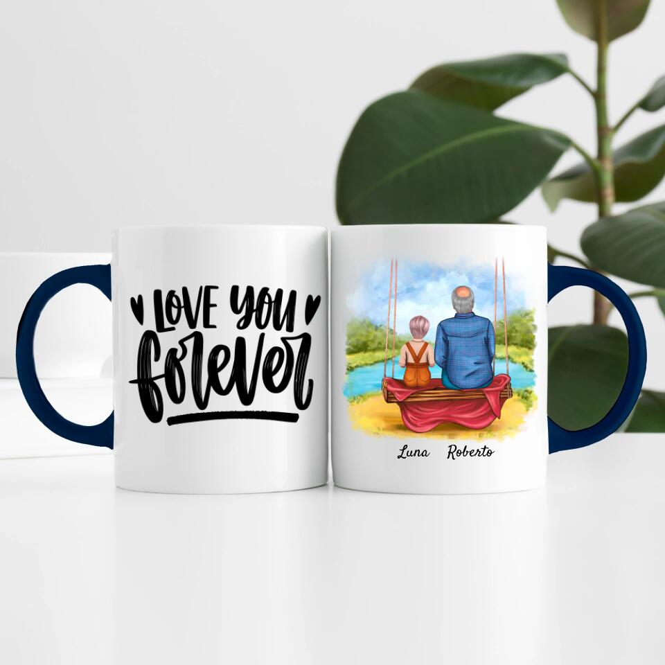 Opa mit Enkelin | Personalisierte Tasse
