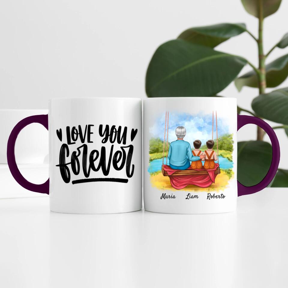 Oma mit Enkeln | Personalisierte Tasse