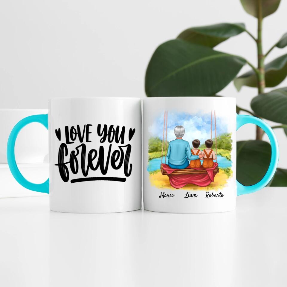 Oma mit Enkeln | Personalisierte Tasse