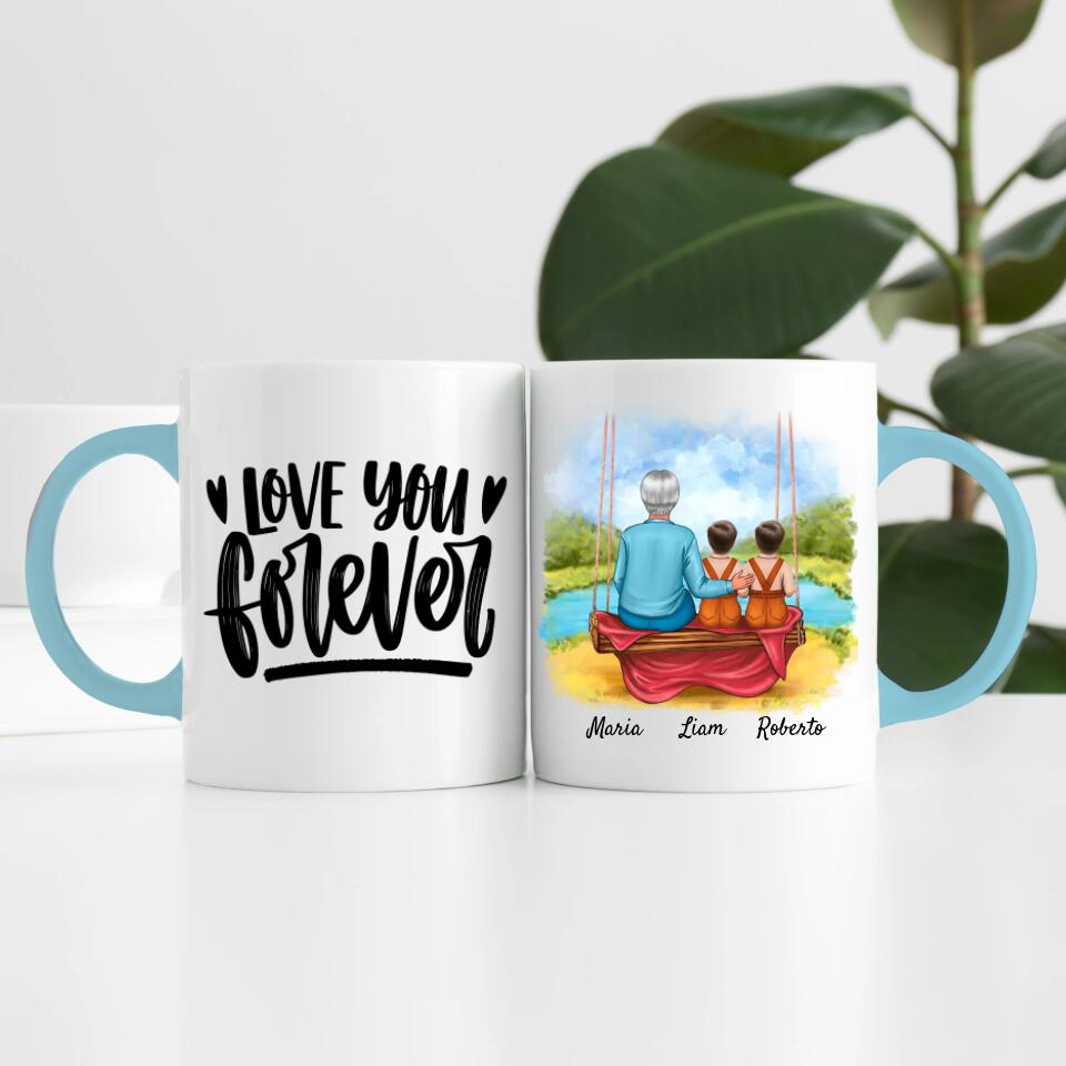 Oma mit Enkeln | Personalisierte Tasse