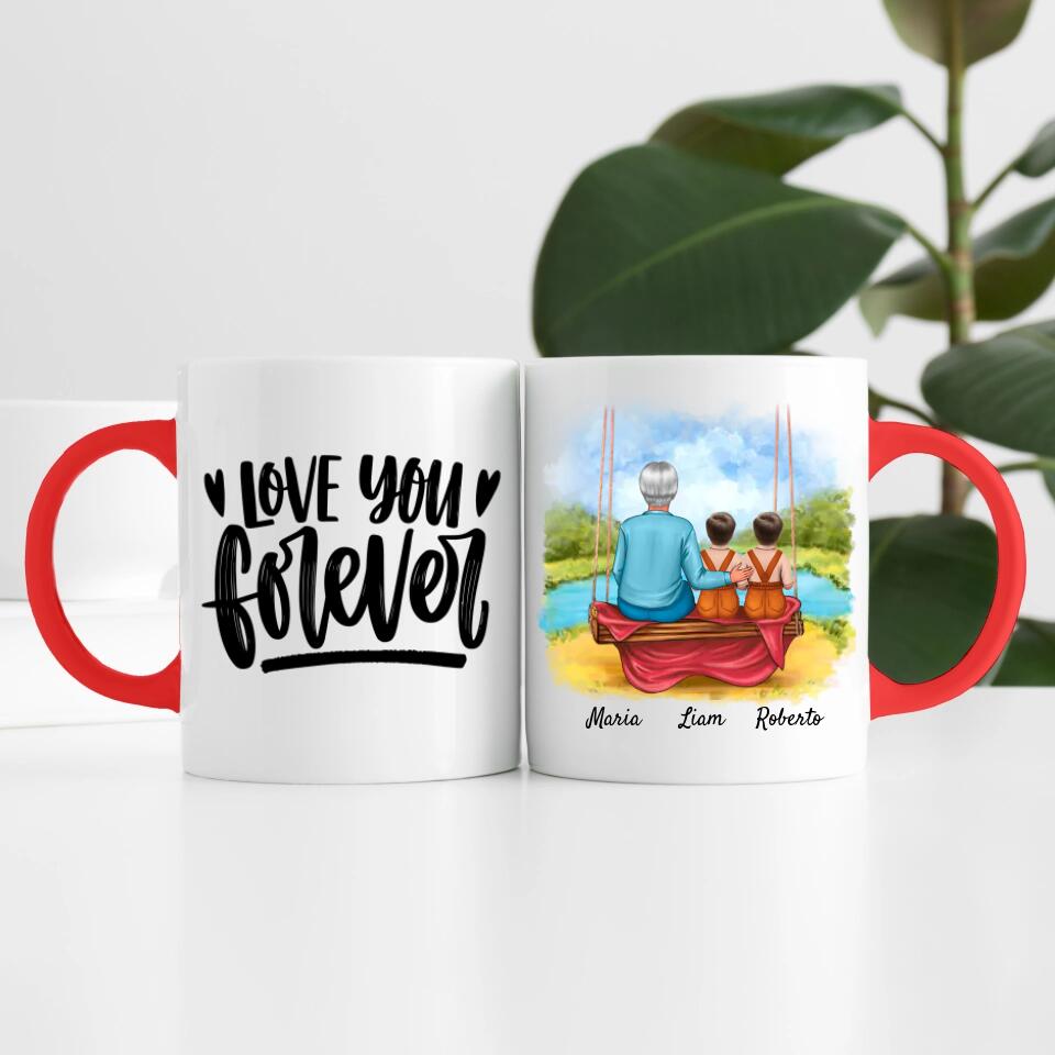 Oma mit Enkeln | Personalisierte Tasse