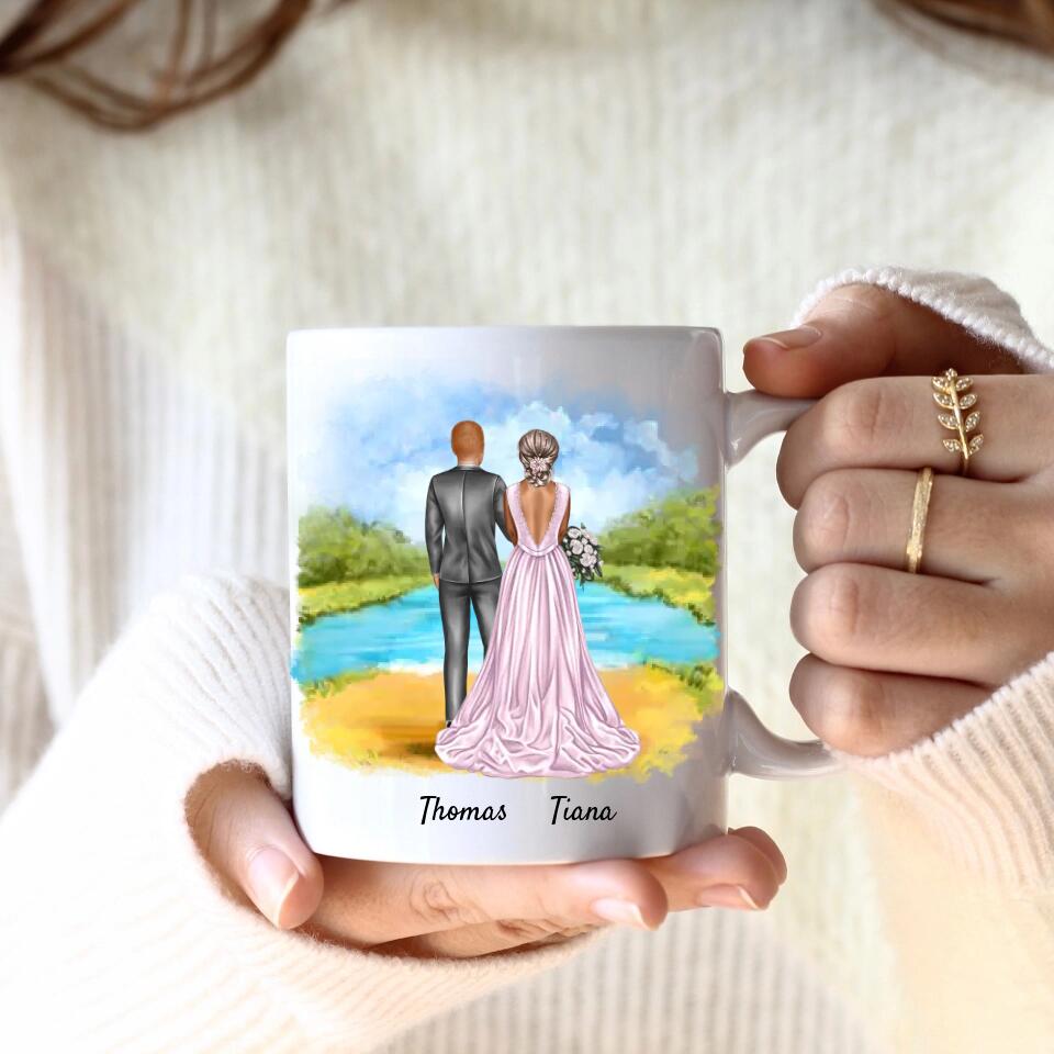 Braut & Bräutigam | Personalisierte Tasse