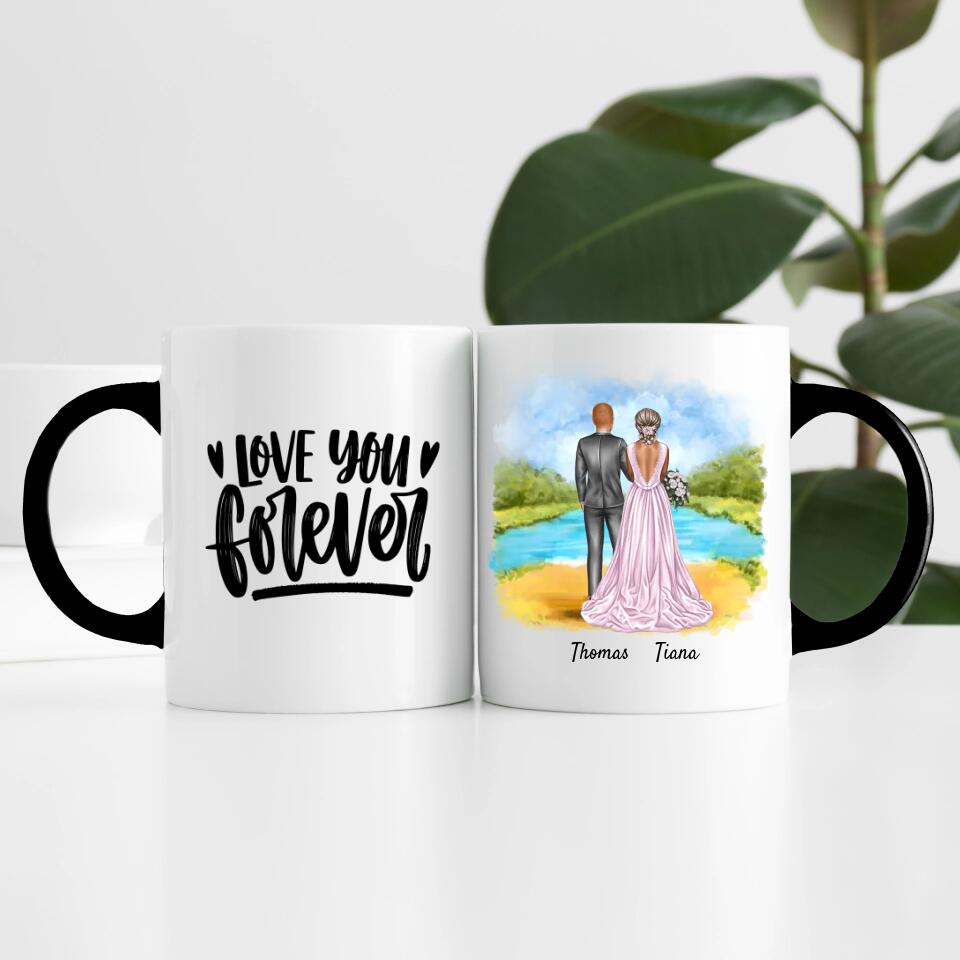 Braut & Bräutigam | Personalisierte Tasse