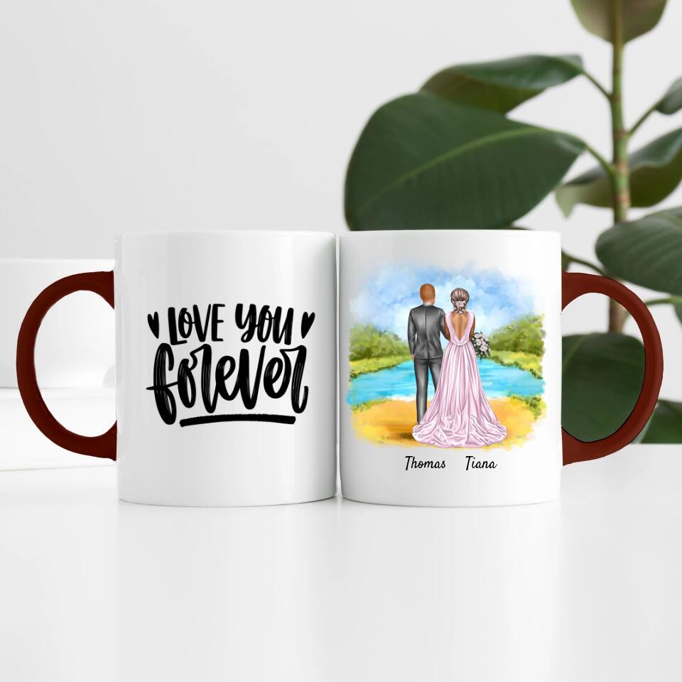 Braut & Bräutigam | Personalisierte Tasse