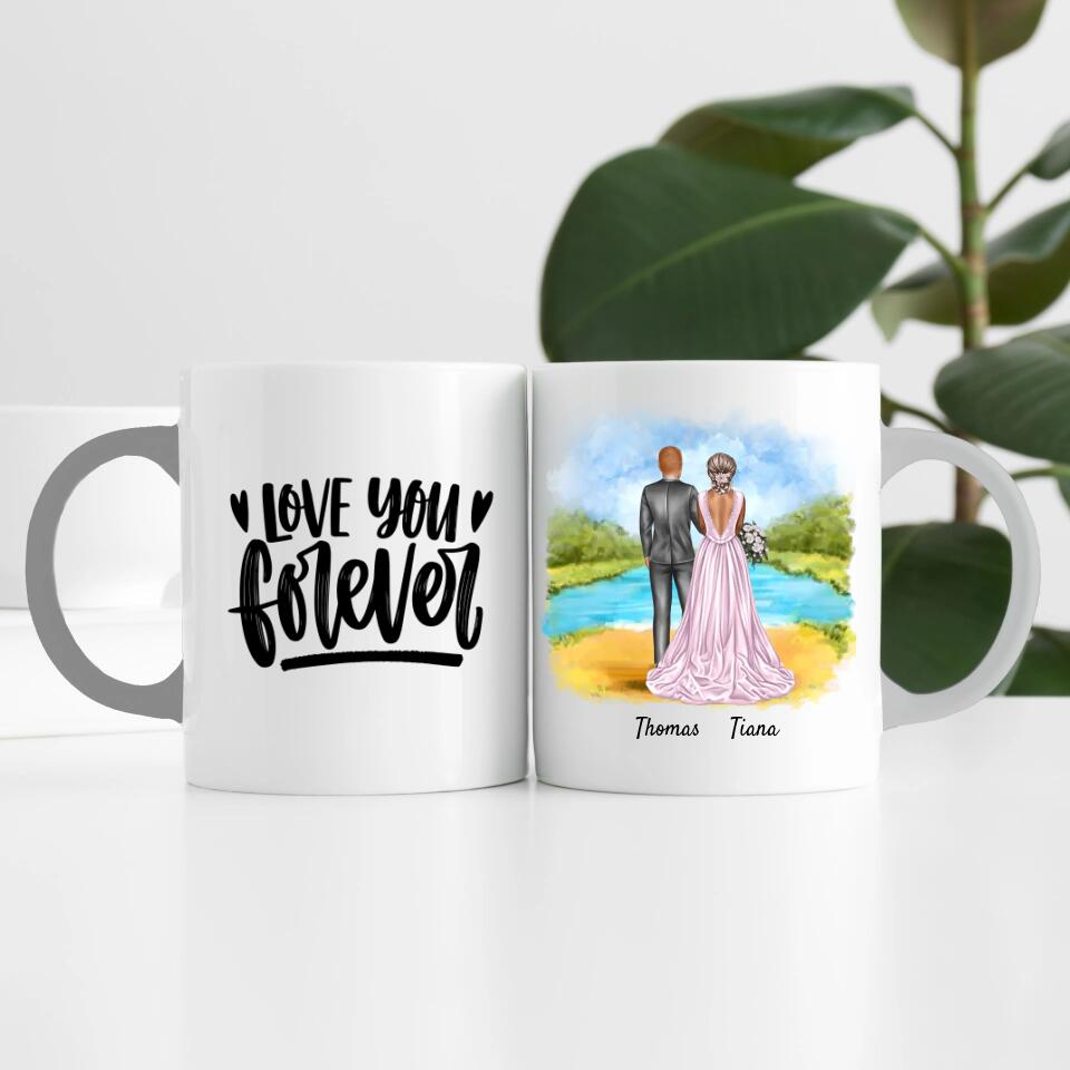 Braut & Bräutigam | Personalisierte Tasse