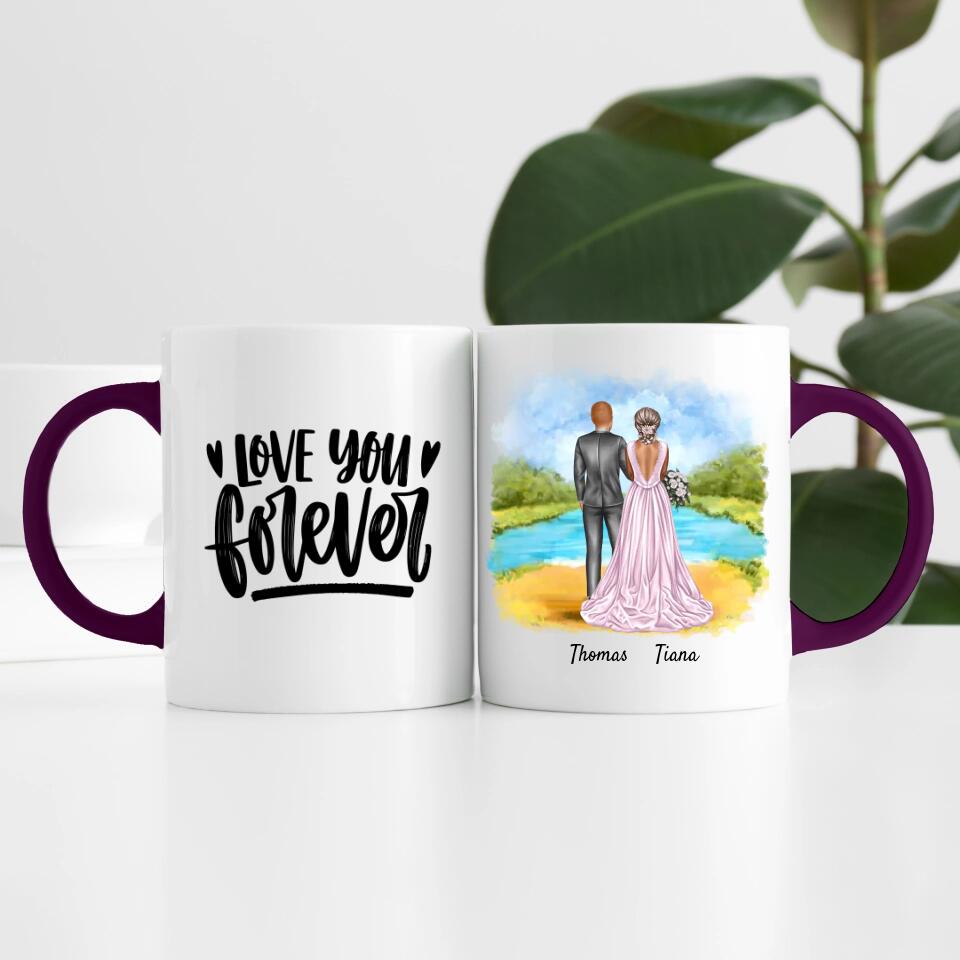 Braut & Bräutigam | Personalisierte Tasse