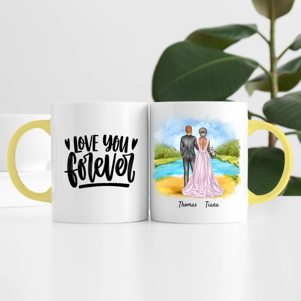 Braut & Bräutigam | Personalisierte Tasse