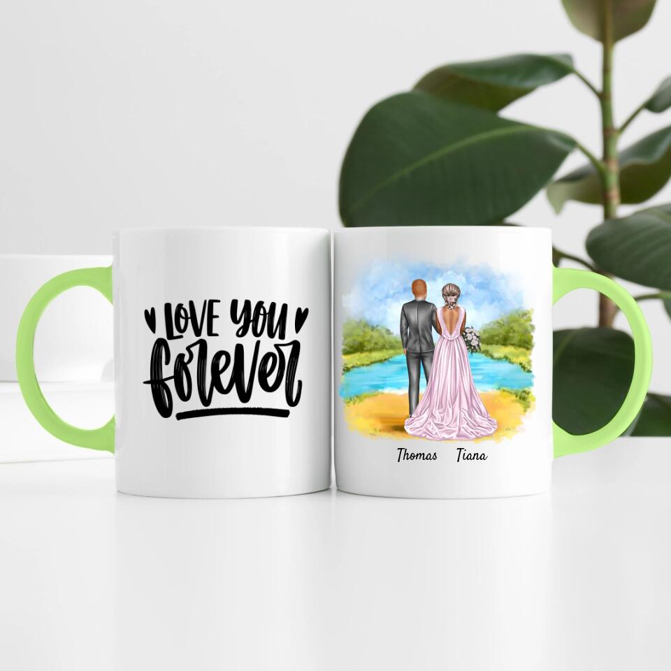 Braut & Bräutigam | Personalisierte Tasse