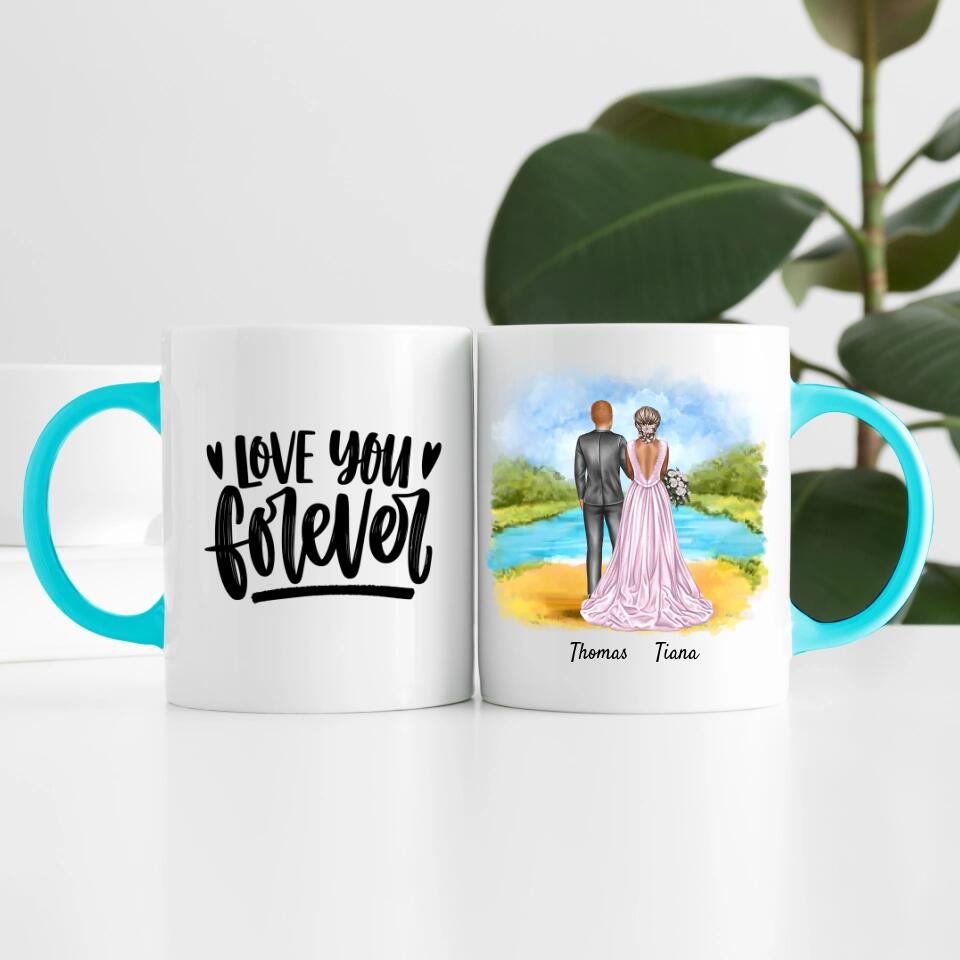 Braut & Bräutigam | Personalisierte Tasse
