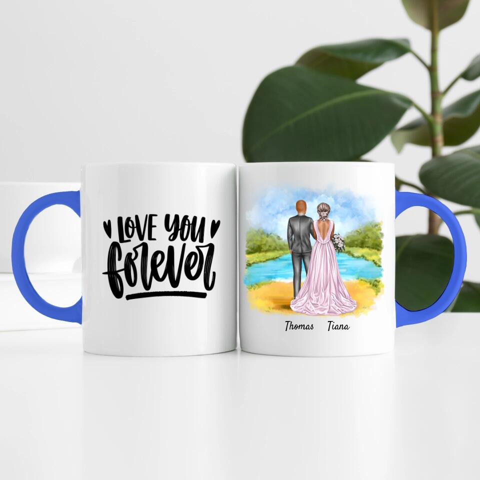 Braut & Bräutigam | Personalisierte Tasse