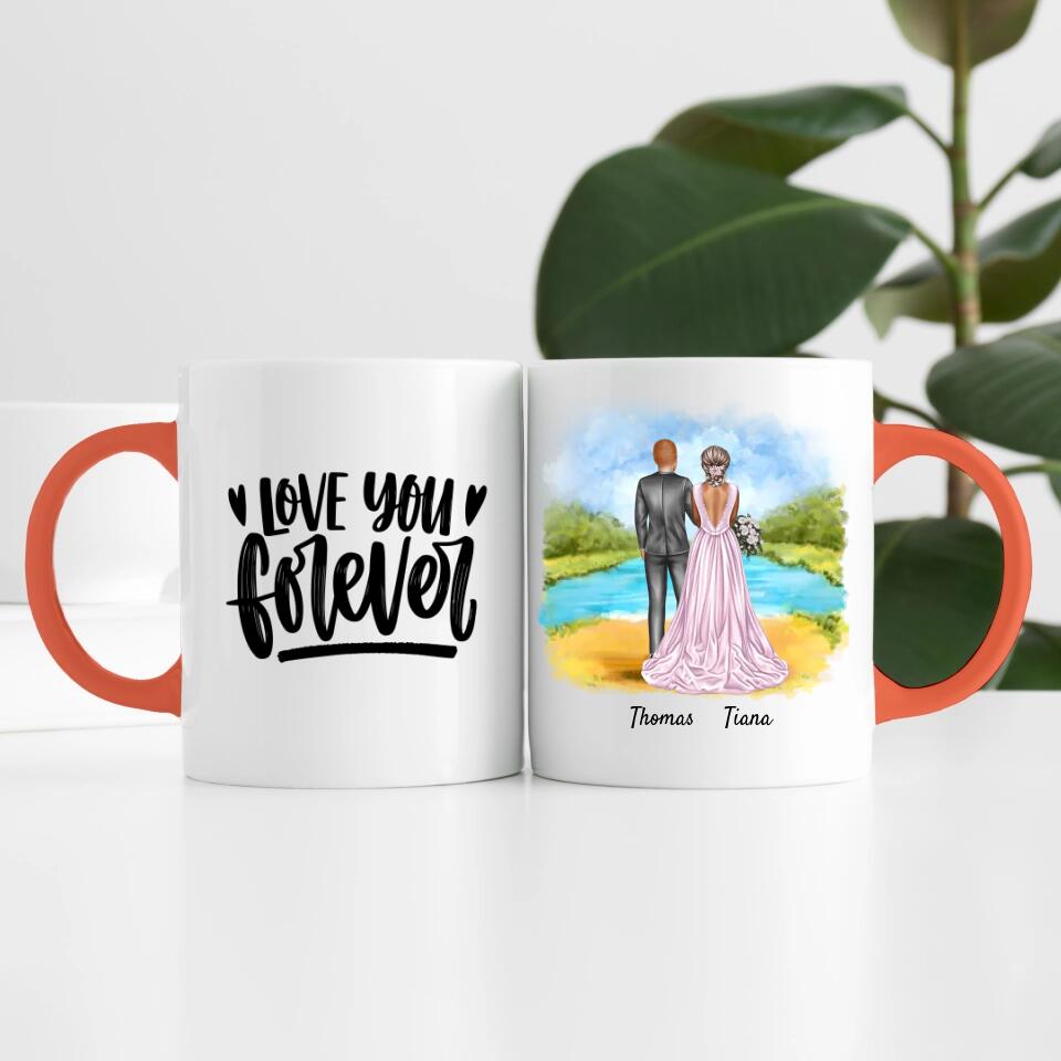 Braut & Bräutigam | Personalisierte Tasse