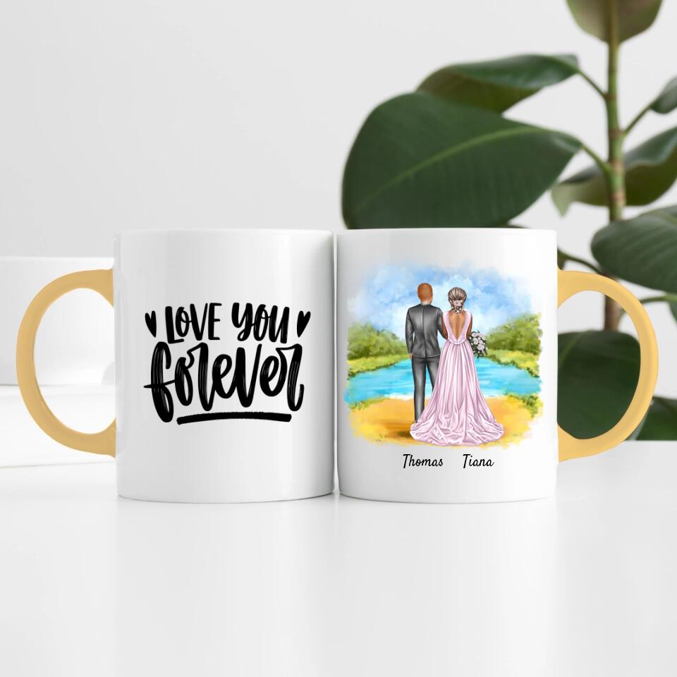 Braut & Bräutigam | Personalisierte Tasse