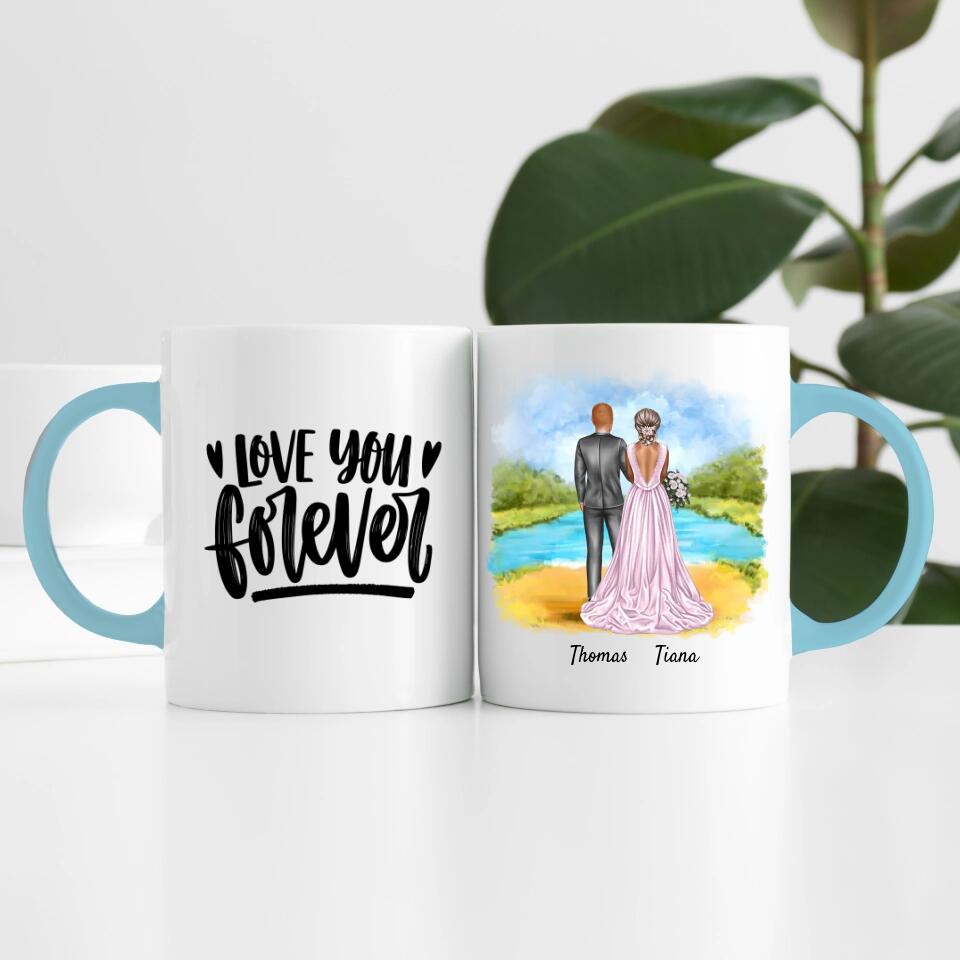 Braut & Bräutigam | Personalisierte Tasse