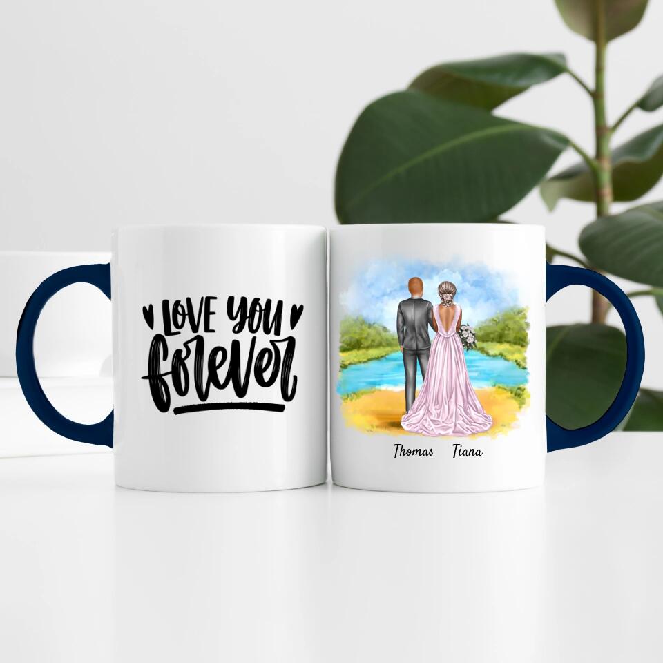 Braut & Bräutigam | Personalisierte Tasse