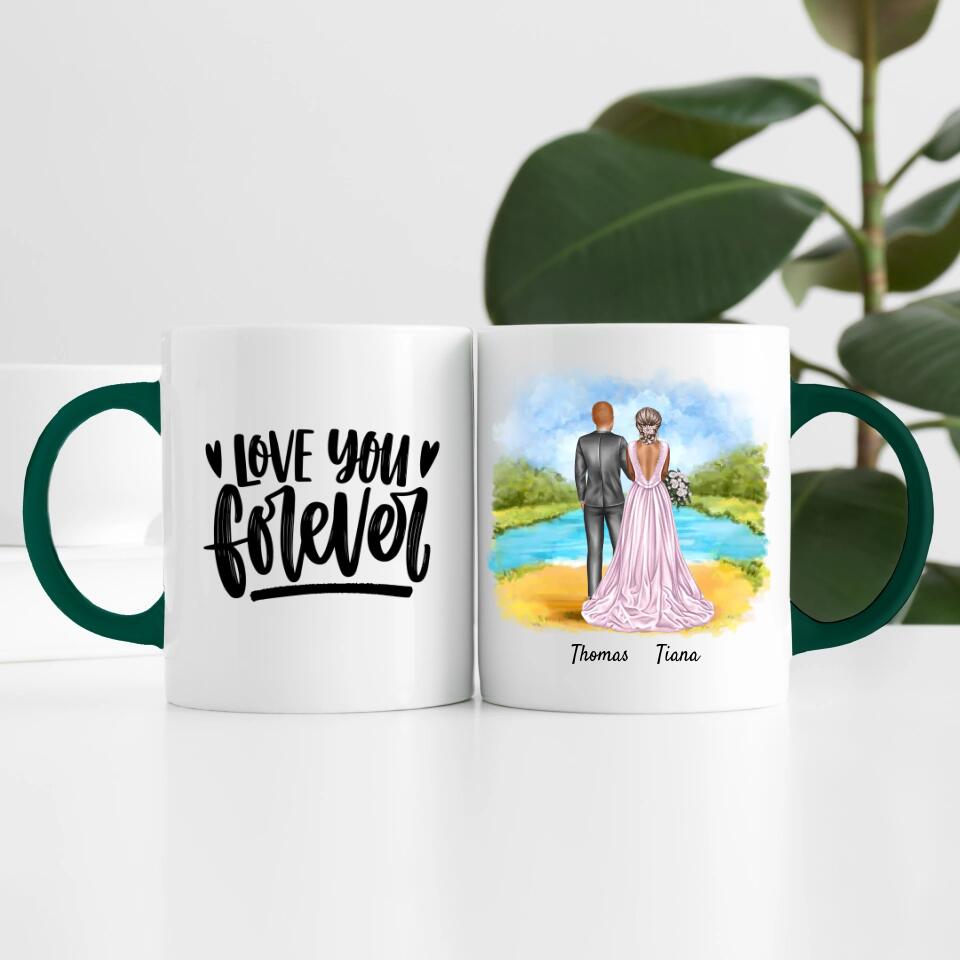 Braut & Bräutigam | Personalisierte Tasse