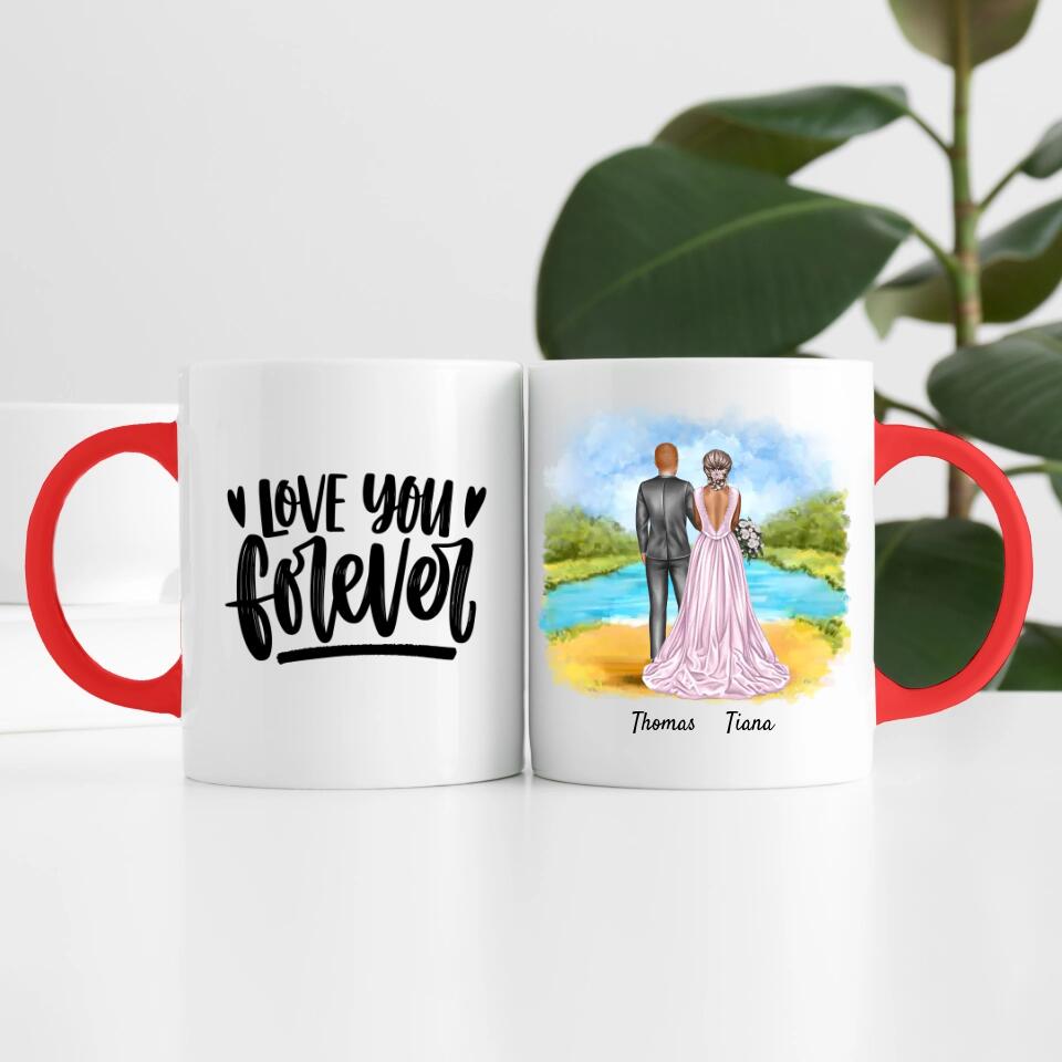 Braut & Bräutigam | Personalisierte Tasse