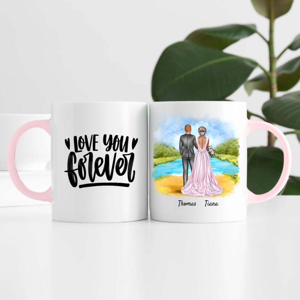 Braut & Bräutigam | Personalisierte Tasse