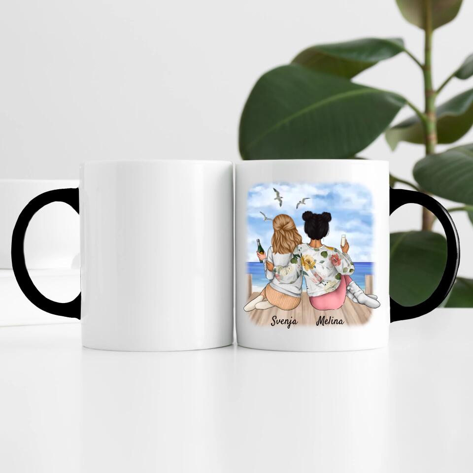 Beste Freundinnen (2 Personen) | Personalisierte Tasse