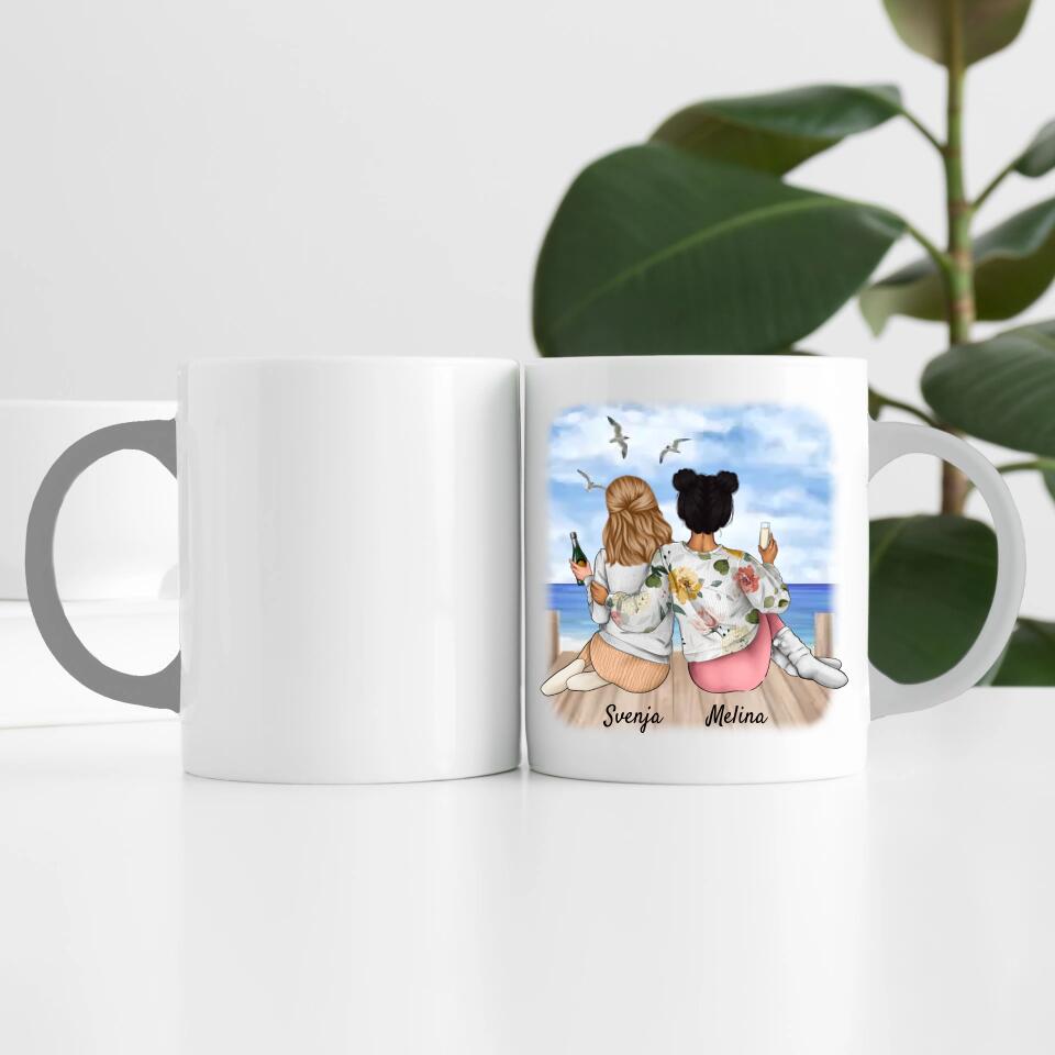 Beste Freundinnen (2 Personen) | Personalisierte Tasse