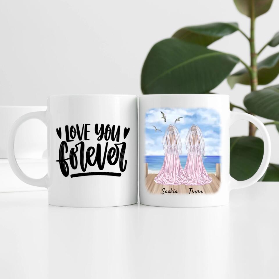 Braut & Braut | Personalisierte Tasse