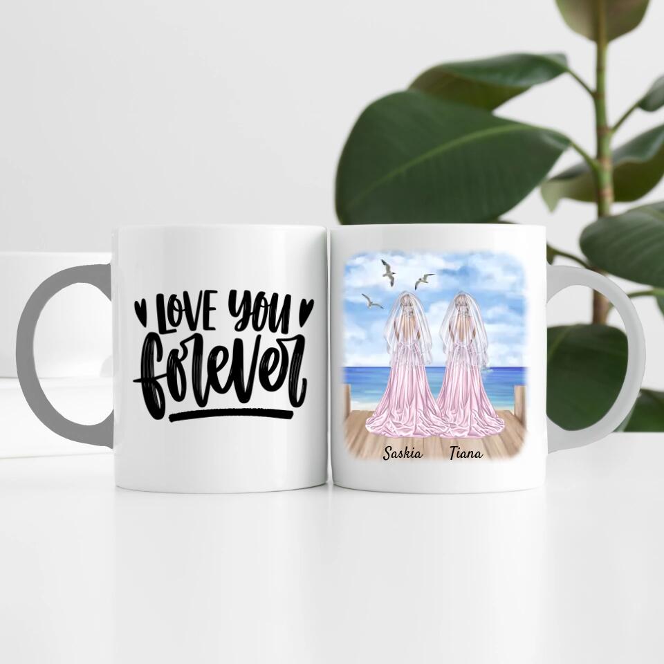 Braut & Braut | Personalisierte Tasse