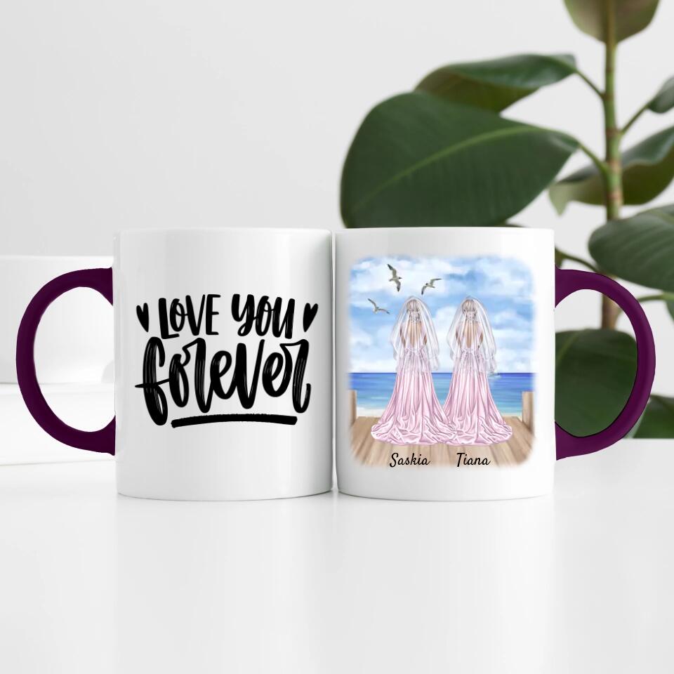 Braut & Braut | Personalisierte Tasse