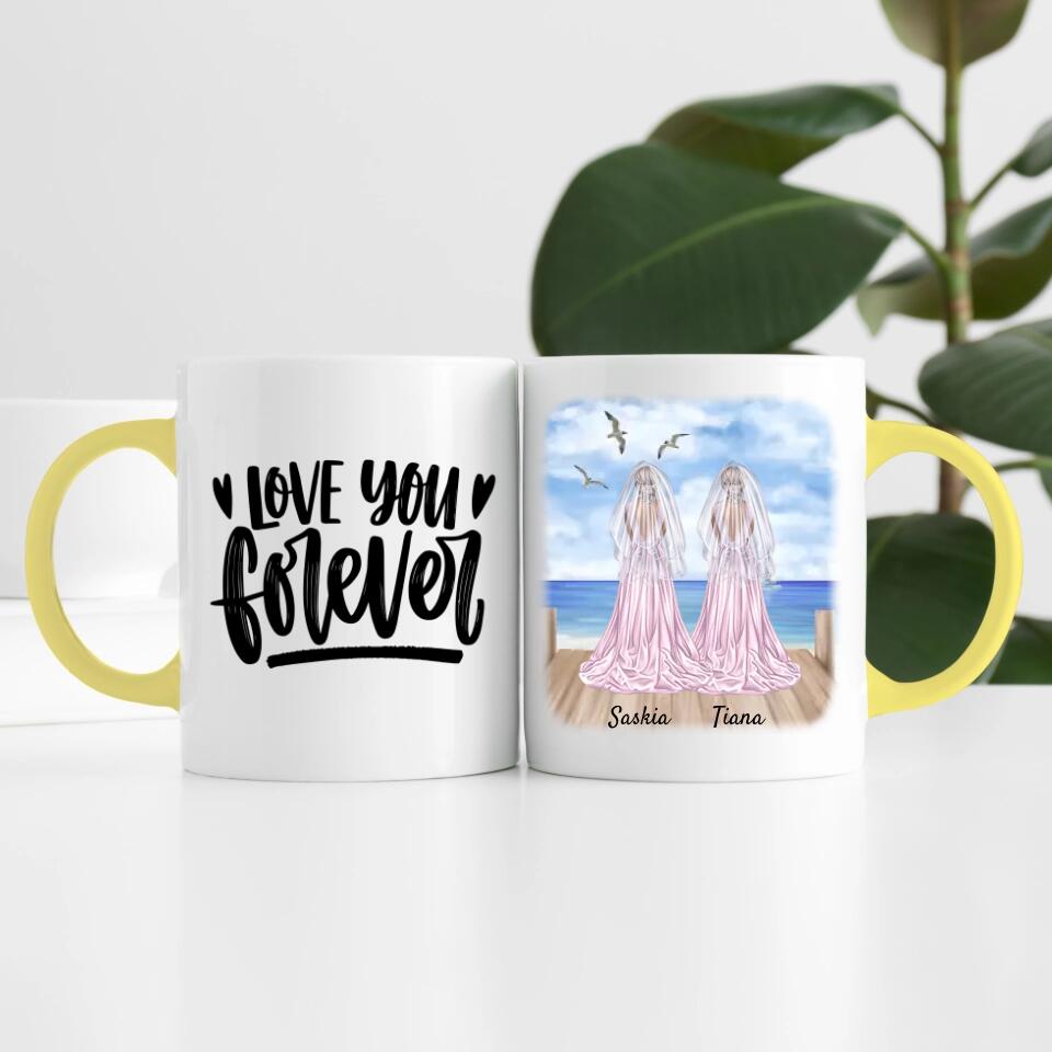 Braut & Braut | Personalisierte Tasse