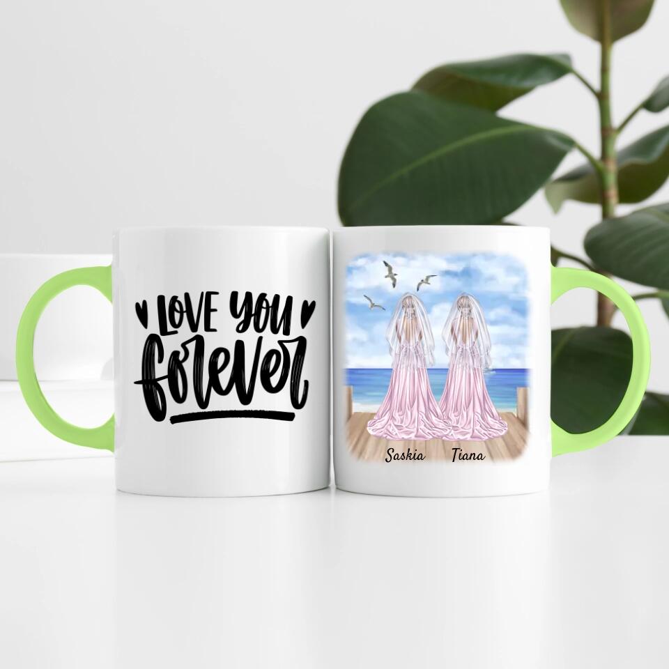 Braut & Braut | Personalisierte Tasse