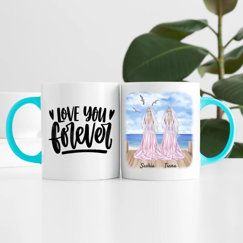 Braut & Braut | Personalisierte Tasse