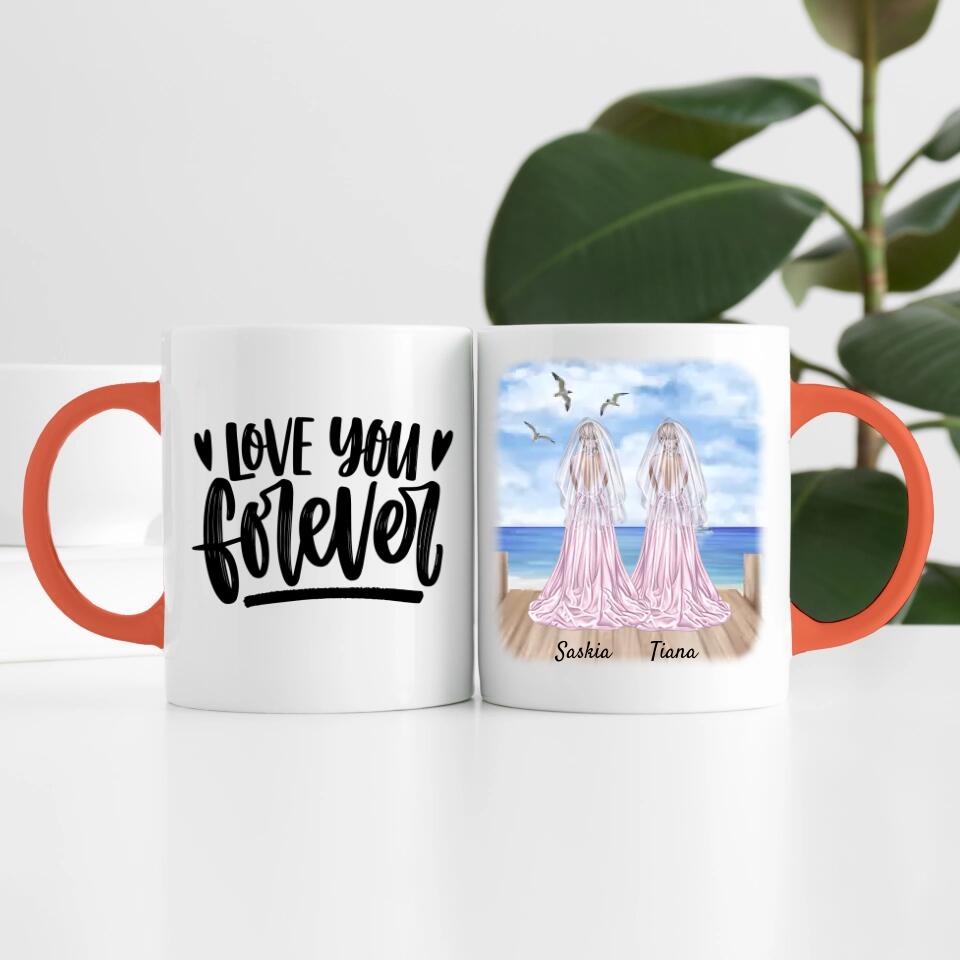 Braut & Braut | Personalisierte Tasse