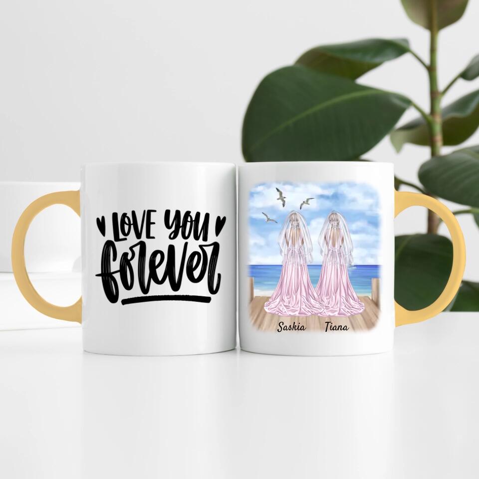 Braut & Braut | Personalisierte Tasse