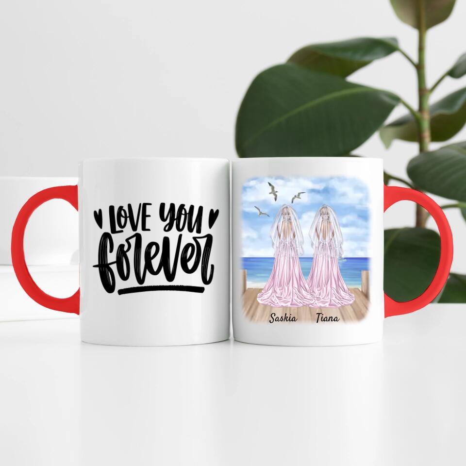 Braut & Braut | Personalisierte Tasse