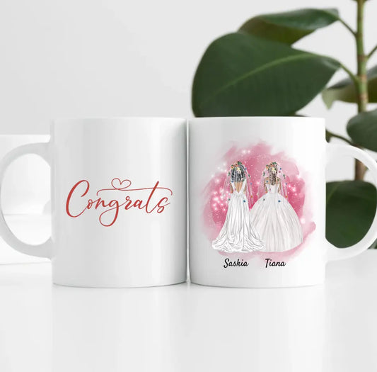 Braut & Braut | Personalisierte Tasse