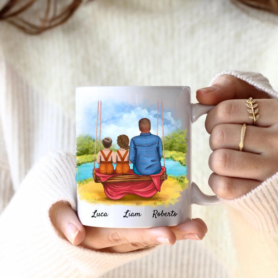 Opa mit Enkeln | Personalisierte Tasse
