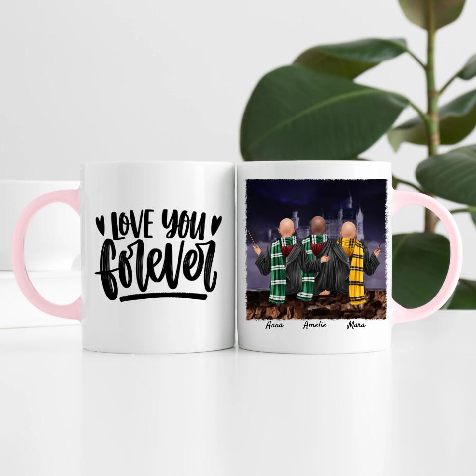 Wizards/Zauberer-Freunde (3 Personen) | Personalisierte Tasse