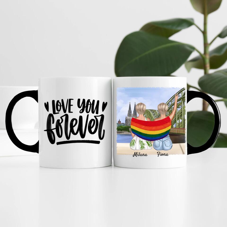 lgbtq-Couple in Köln (weiblich/divers) | Personalisierte Tasse