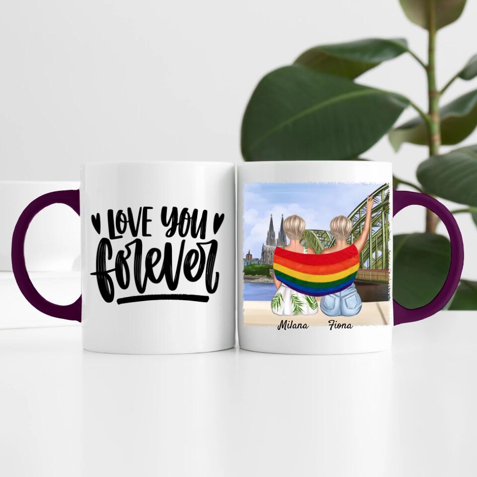 lgbtq-Couple in Köln (weiblich/divers) | Personalisierte Tasse