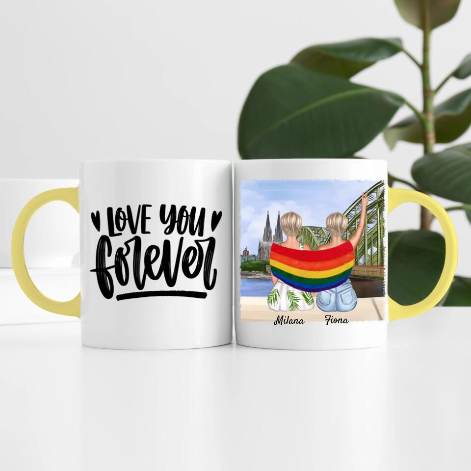 lgbtq-Couple in Köln (weiblich/divers) | Personalisierte Tasse