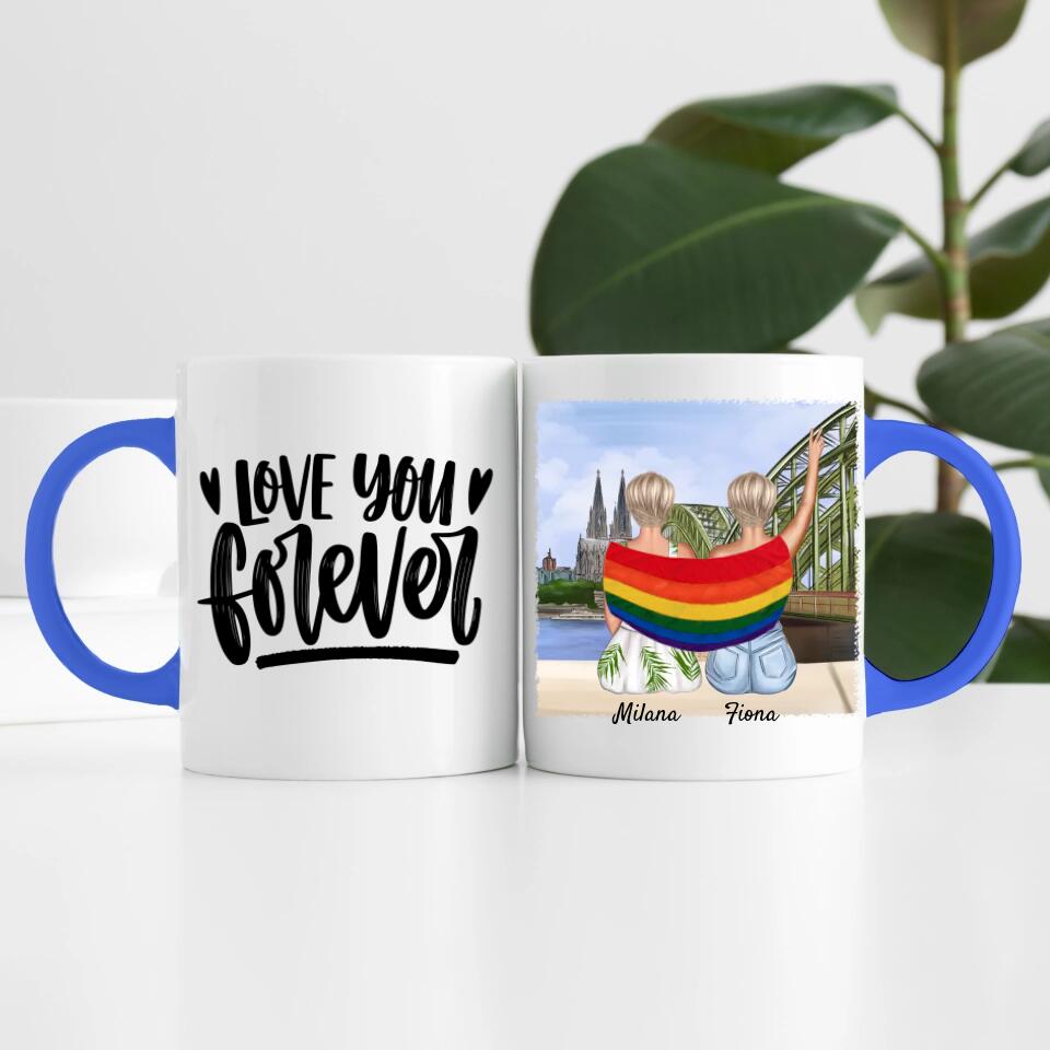 lgbtq-Couple in Köln (weiblich/divers) | Personalisierte Tasse