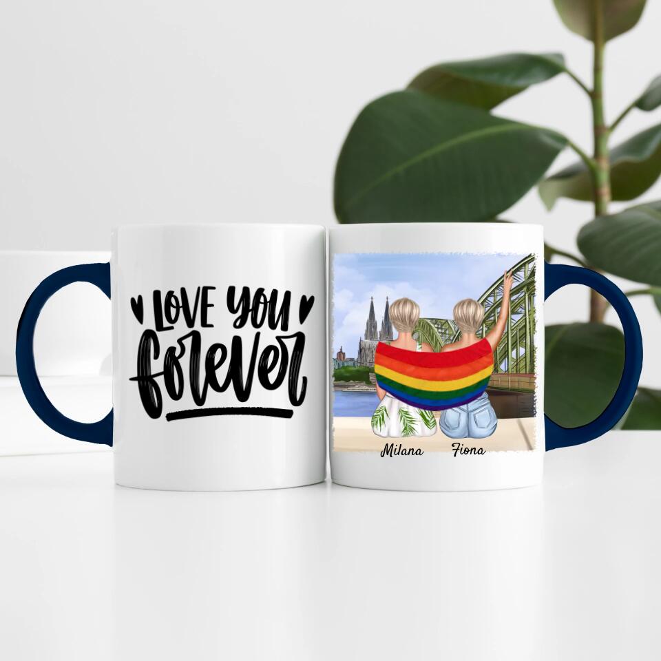 lgbtq-Couple in Köln (weiblich/divers) | Personalisierte Tasse