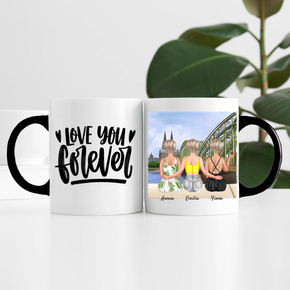 drei Schwestern in Köln | Personalisierte Tasse
