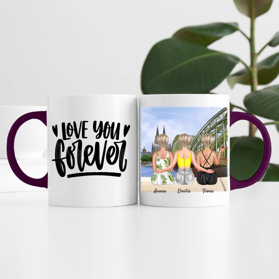 drei Schwestern in Köln | Personalisierte Tasse