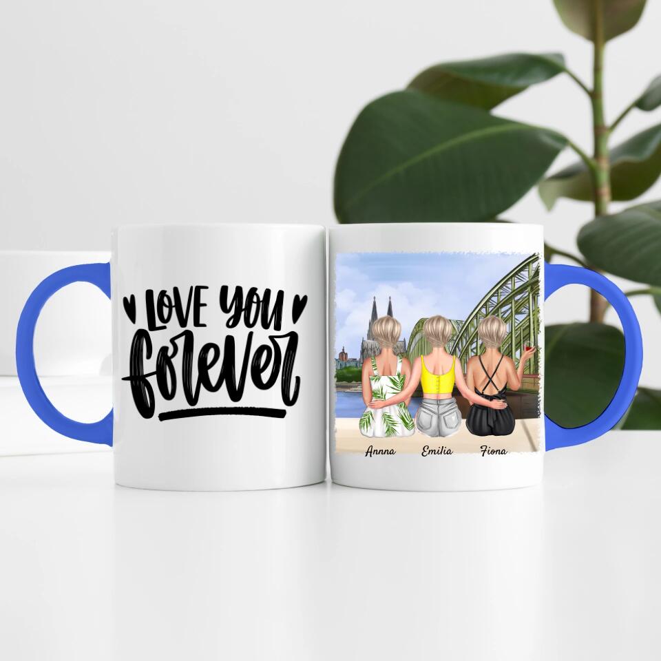 drei Schwestern in Köln | Personalisierte Tasse